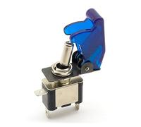 1pcs Blue 12V 20A Racing Car Truck Boat Cover LED Push Button Rocker Toggle Switch Control+ Dust Cover