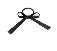 1PCS Boutique Doppio strato Bowknot Fascia per Capelli Bella Nastro di Raso Fascia per la Testa Elastico Elastico Elastico Coda di Cavallo Accessori Nero Trattamento Intelligente