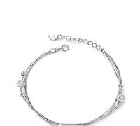 1PCS Braccialetto Elegante con Perle Fortunate Bracciale a Catena Lucida Accessori per Maglie da Polso Donna Donna Argento Creativo e utile Practical Treatment