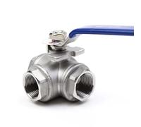 1PCS BSP SS304 Valvola a sfera a tre vie in acciaio inossidabile Tipo L Tipo T 1/4 "3/8" 1/2 "3/4" 1 "1-1/2" 2 "DN8 DN15 DN25 Filettatura femmina(T Type,1.25 Inch)