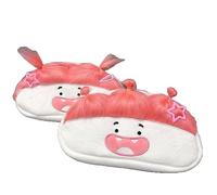 1Pcs Capelli Rosa Divertente Grande Capacità Peluche Matita Sacchetto Creativo Del Fumetto Grande Bocca Ragazza Penne Caso di Immagazzinaggio Portatile Scu