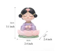 1pcs Carino Ragazze Mini Ornamento Ufficio Buon Luck Desktop Decorazione Piccolo