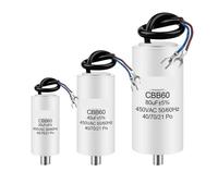 1Pcs CBB60 electronic starter Run Capacitor 450V 4UF 5UF 6UF 8UF 10UF 12UF 14UF 16UF 20UF 100UF Start Water Pump Washer Air Pump with Screws AUOQKQUT(450V45UF)