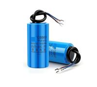 1Pcs CBB60 electronic starter Run Capacitor 450V AC Starting Capacitors 345681012141516182025303540457080100UF For Washing Machine AUOQKQUT(10UF White)