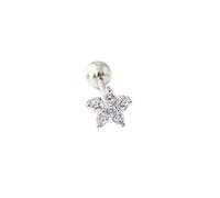 1Pcs Chirurgico Floreale Gemma di Cristallo Dell'orecchio della Cartilagine Trago Piercing Bar Top Superiore Dell'orecchino Della Vite Prigioniera Tunnel Spine Dei Monili Delle Ragazze Delle Donne Lov