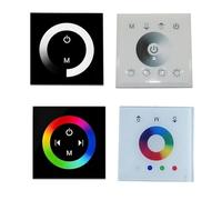 1PCS DC12V-24V monocromatico/RGB/RGBW pannello touch screen a parete controller dimmer interruttore LED RGB controller di striscia luminosa(Black Shell,TM04 RGBW)