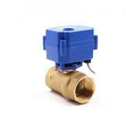1PCS DN15 DN20 DN25 valvola a sfera elettrica a due vie valvola a sfera elettrica in ottone 2 fili a passaggio totale attuatore elettrico AC/DC/ADC 220V 9-24V(1/2",DC24V_CR01)