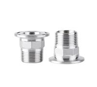 1Pcs DN15-DN50 Stainless Steel SS304 Male Threaded Ferrule Pipe Fittings Tri Clamp Type(DN50 x Ferrule 77.5)