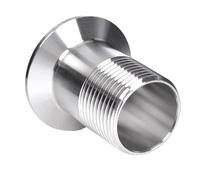 1PCS DN8 DN15 DN20 DN25 DN32 BSP Sanitario In Acciaio Inox SS304 Tri Morsetto Filettato Maschio Raccordo Adattatore 1/2 "3/4" 1" 1-1/4"(DN15 x Ferrule 25.4)