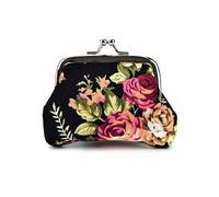 1PCS Donne Borsa Bella Gufo Modello Stampa Hasp Piccolo Portafoglio Donna Carino Coin Purse Portafoglio, Co-sh-bag-0107-bk, Taglia unica