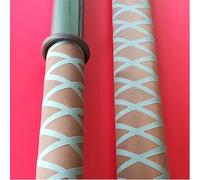 1Pcs Doppio Colore Antiscivolo Guaina Termoretraibile Isolamento Proteggi Impermeabile Antiscivolo Canna Da Pesca Wrap-Marrone-Argento,30mm,1M x 1Pcs