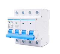 1Pcs DZ47-63 4P 16-63A Din Rail Four Pole MCB 400V High Current Distribution Box Industrial Power Control(16A)
