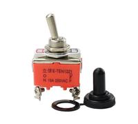 1PCS E-TEN1221 15A 250VAC 4PIN ON-Off Toggle Switch Rocker Switch The Power Switch Switch Orange(E-TEN1221 with Cap) Controls Switches