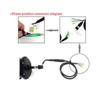 1PCS EBike 9 Pin Femmina Prolunga Cavo Motore Adattatore Con Connettore Hall