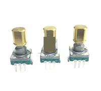 1PCS EC11 Encoder Nessun Posizionamento 15 Potenziometro Digitale a Impulsi con Interruttore a Pulsante Asse di Regolazione 15.5mm
