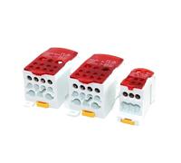 1PCS Electric Split Din Rail Terminal Block Junction Box Power Wire Electrical Connector UKK80A 125A 160A 250A 400A 500A(Red,400A)