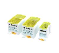 1PCS Electric Split Din Rail Terminal Block Junction Box Power Wire Electrical Connector UKK80A 125A 160A 250A 400A 500A(Yellow,250A)