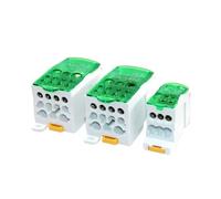 1PCS Electric Split Din Rail Terminal Block Junction Box Power Wire Electrical Connector UKK80A 125A 160A 250A 400A 500A(Green,250A)