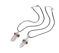 1pcs fatto a mano naturale pilastro di cristallo arcobaleno vita albero avvolgimento collana pendente unico gioielli in pietra originale, Misura unica, Pietra, Agata