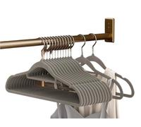 1Pcs Flocked Non-Slip Hanger Space Saving Folding Clothes Drying Rack Organizer Sturdy Hangers Tools Per Cappotti e Giacche(Dark grey 1pc)