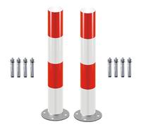 1PCS Galvanized Steel Safety Bollard - Removable Reflective Parking Barrier Post for Enhanced Visibility and Protection(16.5 X 75cm (6 1/2 X 29 1/2in))