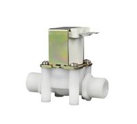 1pcs High Temperature Resistant plastic Solenoid Valve DC12V DC24V for Water Control | DN10 DN15 External Thread devise(DN15 Dc12v-normally Open)
