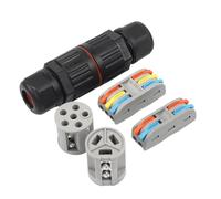 1PCS IP68 Dritto Connettore Impermeabile 2/3/5 Spille Connettore del Cavo Rapido Esterno Push In Scatola di Giunzione Terminale for Cavo 4-10mm(CDF 2P)