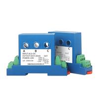 1PCS JXK-3PI Trifase Split Core Hall Sensore di Corrente AC 5A 15A 20A Ingresso 0-10V 4-20mA Convertitore di Segnale Analogico Trasmettitore di Corrente(0-5Vdc output,3XAC 0-15A_8MM_DC12V)
