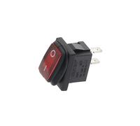 1PCS KCD1 interruttore impermeabile 2PIN rosso non luci pulsante interruttore di alimentazione a bilanciere a prova di olio e polvere ON/OFF AC 250V/6A 125V/10A(2D2P-Red)