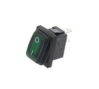 1PCS KCD1 interruttore impermeabile 2PIN rosso non luci pulsante interruttore di alimentazione a bilanciere a prova di olio e polvere ON/OFF AC 250V/6A 125V/10A(2D2P-Green)