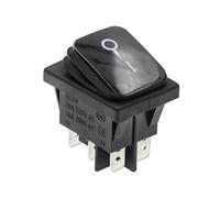 1PCS KCD2 ON-OFF 6Pin black Heavy Duty Sealed Auto Boat Marine Rocker Switch With LED 15A 16A 20A 250V