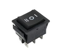 1PCS KCD4 Black Rocker Switch Power ON-Off-ON 3 Position 6 Pins The Arrow is Reset 16A 250VAC/ 20A 125VAC(ON-Off-ON) Switches