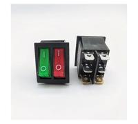 1PCS KCD8 6PIN Red and green 16A 250V 20A 125V Double Light Switch Rocker ON-OFF KCD6