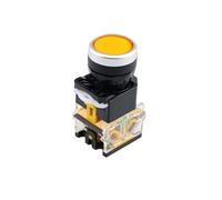 1PCS LA38-11D/11DS Nastro Contatto Interruttore A Pulsante con Luce On/Off Momentaneo/A Scatto 22 millimetri 220V 24V Indicatori LED(Yellow,Self-locking,24V)