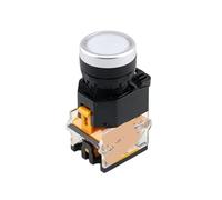 1PCS LA38-11D/11DS Nastro Contatto Interruttore A Pulsante con Luce On/Off Momentaneo/A Scatto 22 millimetri 220V 24V Indicatori LED(White,Self-locking,24V)