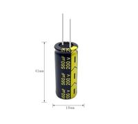 1pcs/lot 200v 560UF 200v 560UF High Frequency Low Aluminum Electrolytic Capacitor Size 18 * 45 20% EKFBQBGW(560UF 200v 10PCS)