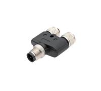1PCS M12 Connettore del sensore Impermeabile Maschio Femmina Vite Filettata di Accoppiamento 3 4 5 8 Spille YT Tipo Adattatore connettori(120097 Y-Type,T-BRANCH CONNECTOR_2P)