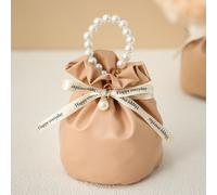 1pcs Matrimonio Caramella Borsa Regalo Confezione Cuoio PU Portaoggetti Zucchero
