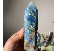 1pcs naturale grande torre di cristallo blu bacchetta di cristallo naturale decorazione Reiki (Size : 600-700g)