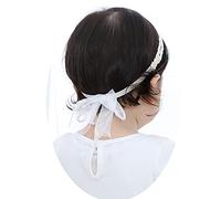 1PCS Neonate Boutique Fascia per capelli con design in pizzo Bowknot Fascia elastica per la testa Bella foto Puntelli Accessori per capelli BiancoDesign intelligente
