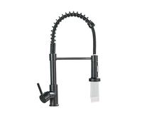 1PCS Nero Opaco Rubinetto Lavello Della Cucina Girevole Da 360 Gradi Primavera Miscelatore Acqua Calda e Fredda Rubinetto Montaggio Su Piattaforma Gru Da Cucina(Black With Dots)