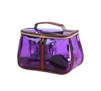 1PCS New Retro Vintage Vanity Bag - Grande Capacità Impermeabile Trasparente Trucco Cosmetici Borsa con Cerniera - Lusso Organizzatore di Articoli da toeletta per Donne Signore Viaggi & Conservazione