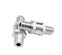 1pcs One Way 6/8/10/12/14/16mm Valves Aluminium Alloy Fuel Non Return Check Valve One Way Fit Carburettor(8mm)