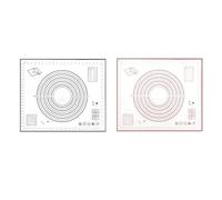 1PCS Oversize 60/70/80 centimetri di Cottura Del Silicone Zerbino Rotolamento Impastare Pad Strumenti Pasticceria Crepes Pizza Pasta Antiaderente tappetino in for La Cucina(1PCS 50x60cm,Color Black)