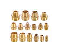1pcs Pipa in Ottone raccordi per capezzolo Esagonale bsp Filo con connettore accoppiatore rapido dell'adattatore rapido,3/8 to 3/4