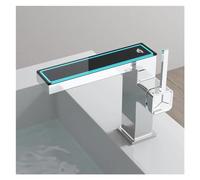 1PCS Pistola Grigio Display Digitale Rubinetto Del Bacino Nero Display della Temperatura del Bagno Rubinetto Lavello Rubinetto Calda e Fredda Gru(Chrome)