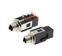 1PCS PJ-602B Right Angle Connector Thread Lock Panel 1/4" 6.35 Mm Stereo Phone Jack Headphone Socket