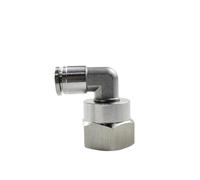 1pcs PLF 304 Stainless Steel Pneumatic Quick Internal Wire Connector Rotary Joint Internal Thread Right Angle Elbow 1/8、1/4、3/8、1/2(PLF6-04,SS316)