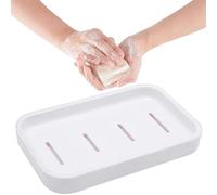 1Pcs Porta Saponetta Bagno,Portasapone Bagno,Portasapone Per Doccia,Contenitore Per Sapone Asciutto,Portasapone a Doppio Strato,Scolare e Mantenere Asciutto,Per Bagno,Cucina,Lavelli(Bianca)
