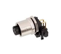 1PCS Presa ad angolo maschio femmina femmina piastra PCB vite M12x1 M12 connettore impermeabile IP67 con messa a terra senza messa a terra(MALE INSERT_UNGROUNDED_5P B CODE)